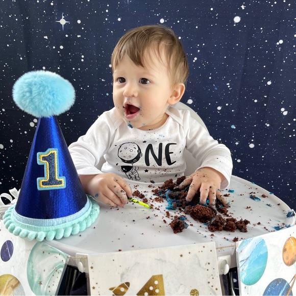 First Birthday Space Theme T-Shirts / Onesie Matching Family Set - Picture 5 of 6